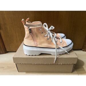 Converse Chuck Taylor All Star Lift Platform High Peach Beam Canvas Mens 7 EU 40